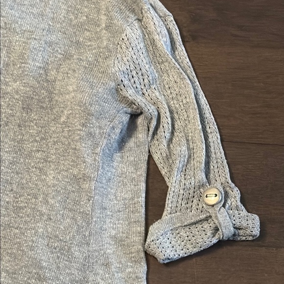 Rue21 Heather Gray Knit Cardigan, size small, lightweight drape style - Picture 8 of 10